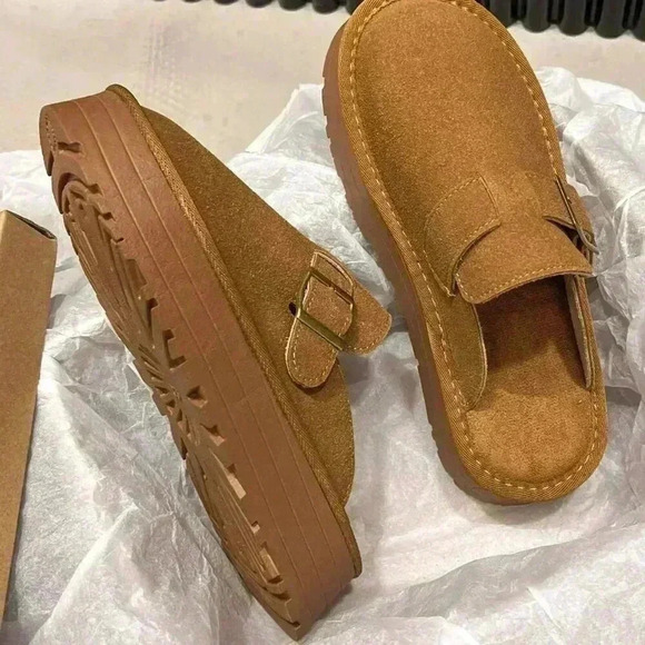 Camel Casual Women's Thick Sole Suede Leather Shoes - Picture 1 of 6